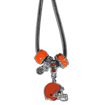 Cleveland Browns Euro Bead Necklace