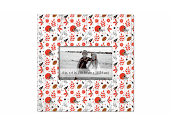 Cleveland Browns Floral Pattern 10x10 Frame