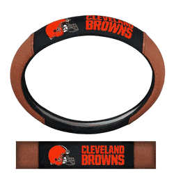 Cleveland Browns Football Grip Steering Wheel Cover 15" Diameter