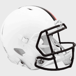 Cleveland Browns Full Size Authentic Speed Football Helmet 2023 Alternate On-Field White