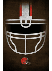 Cleveland Browns Ghost Helmet 17x26