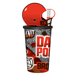 Cleveland Browns Helmet Cup 32oz Plastic with Straw