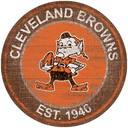 Cleveland Browns Heritage Logo Round Sign