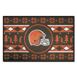 Cleveland Browns Holiday Sweater Starter Mat Accent Rug - 19in. x 30in.