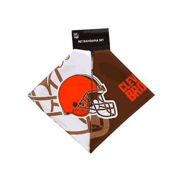 Cleveland Browns Home and Away Pet Bandana Set Large