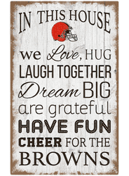 Cleveland Browns In This House 11x19 Sign