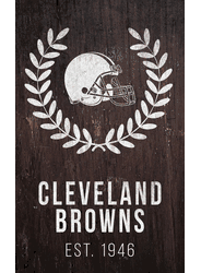 Cleveland Browns Laurel Wreath 11x19 Sign