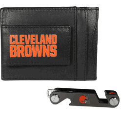Cleveland Browns Leather Cash & Cardholder & Key Organizer