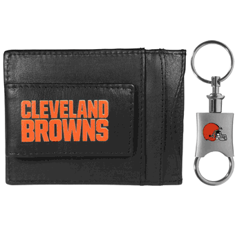 Cleveland Browns Leather Cash & Cardholder & Valet Key Chain