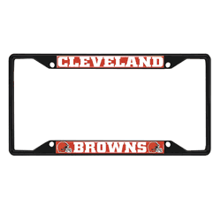 Cleveland Browns Metal License Plate Frame Black Finish