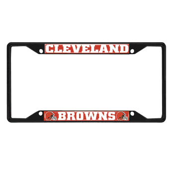 Cleveland Browns Metal License Plate Frame Black Finish