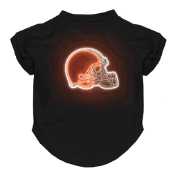 Cleveland Browns Neon Pet T-Shirt, Medium