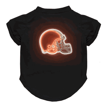 Cleveland Browns Neon Pet T-Shirt, Small