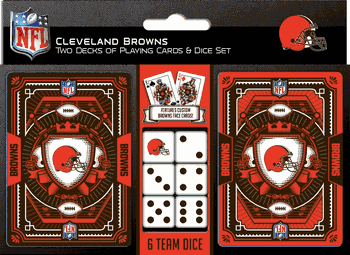 Cleveland Browns NFL 2-pack Playing Cards & Dice Set