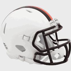 Cleveland Browns NFL Mini Speed Football Helmet 2023 Alternate On-Field White