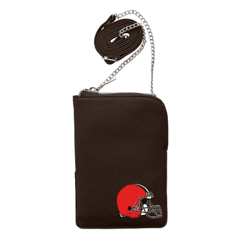 Cleveland Browns Pebble Smart Purse Brown