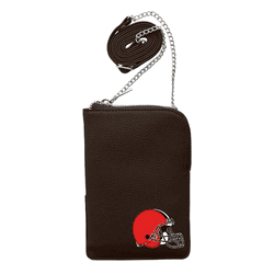 Cleveland Browns Pebble Smart Purse Brown