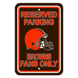 Cleveland Browns Plastic Parking Sign - Reserved Parking