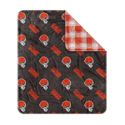 Cleveland Browns Plush Sherpa Throw 50x60