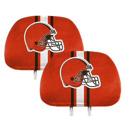 Cleveland Browns Printed Head Rest Cover Set - 2 Pieces