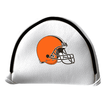 Cleveland Browns Putter Cover - Mallet (White)
