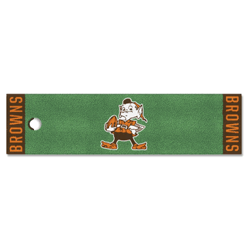 Cleveland Browns Putting Green Mat - 1.5ft. x 6ft., NFL Vintage