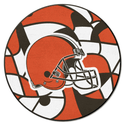 Cleveland Browns Roundel Rug - 27in. Diameter XFIT Design