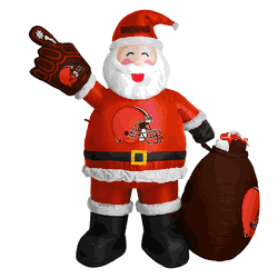 Cleveland Browns Santa Claus Yard Inflatable
