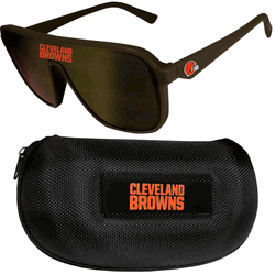 Cleveland Browns Shield Sunglasses with Case