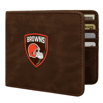 Cleveland Browns Shield Wallet - Brown
