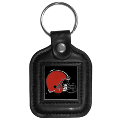Cleveland Browns Square Leatherette Key Chain