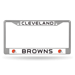 Cleveland Browns Standard Chrome Frame with Plastic Inserts 12" x 6" Car/Truck Auto Accessory