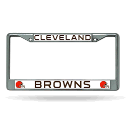 Cleveland Browns Standard Chrome Frame with Plastic Inserts 12" x 6" Car/Truck Auto Accessory