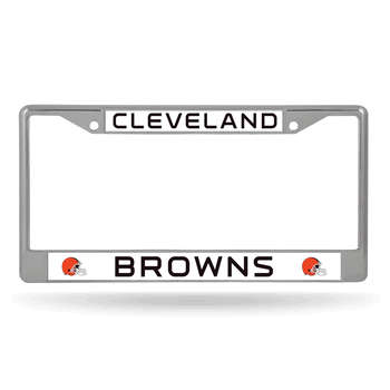 Cleveland Browns Standard Chrome Frame with Plastic Inserts 12