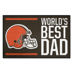 Cleveland Browns Starter Mat Accent Rug - 19in. x 30in. World's Best Dad Starter Mat