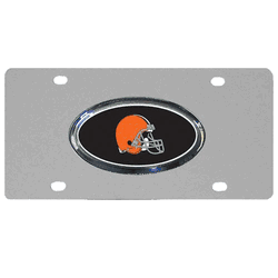 Cleveland Browns Steel License Plate, Dome
