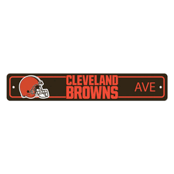 Cleveland Browns Team Color Street Sign Dcor 4in. X 24in. Lightweight
