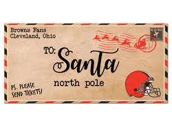 Cleveland Browns To Santa 6x12 Sign