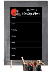 Cleveland Browns Weekly Chalkboard with frame & clothespins 11x19 Sign