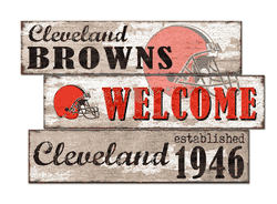 Cleveland Browns Welcome 3 Plank