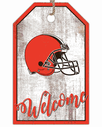 Cleveland Browns Welcome Team Tag 11x19 Sign