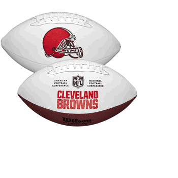 Cleveland Browns Wilson NFL Live Signature Autograph White Panel Football
