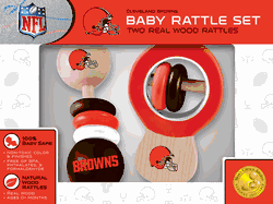 Cleveland Browns Wood Rattle Set