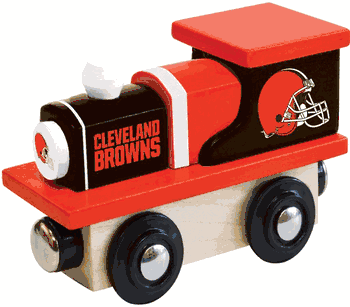 Cleveland Browns Wood Train Engine