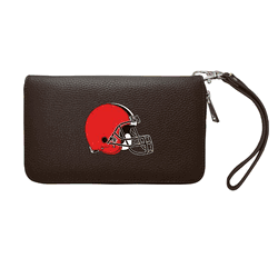 Cleveland Browns Zip Organizer Wallet Pebble Brown