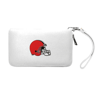 Cleveland Browns Zip Organizer Wallet Pebble White