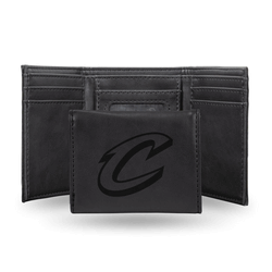 Cleveland Cavaliers Black Laser Engraved Faux Leather Trifold