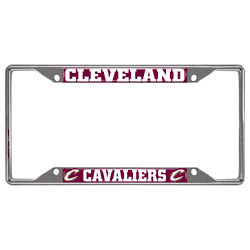 Cleveland Cavaliers Chrome Metal License Plate Frame, 6.25in x 12.25in