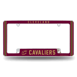 Cleveland Cavaliers Classic 12" x 6" Chrome All Over Automotive License Plate Frame