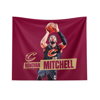 Cleveland Cavaliers Donovan Mitchell NBA  Printed Wall Hanging 34x40 inches